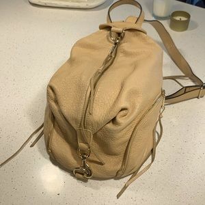 Rebecca Minkoff tan leather Julian backpack